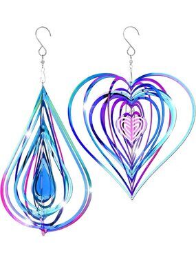 Colorful 3D Reflective Wind Spinners - Outdoor Garden Decor, Bird Deterrent
